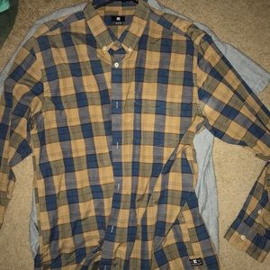 Plaid DC shoes XL long sleeve button down shirt